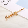 Wholesale Alloy Lettershaped Hair Clips Goldplated For Women Minimalist Style