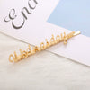 Wholesale Alloy Lettershaped Hair Clips Goldplated For Women Minimalist Style
