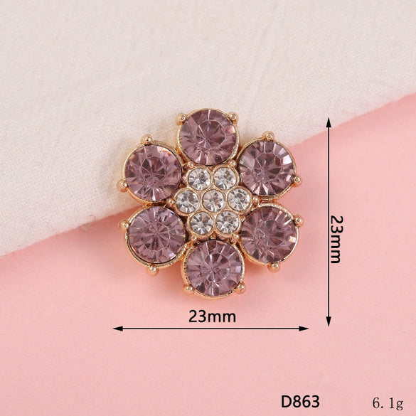 Wholesale Alloy Light Luxury Sixpetal Flower Pattern Electroplated Pendant Mobile Phone Shell Jewelry Accessories