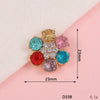 Wholesale Alloy Light Luxury Sixpetal Flower Pattern Electroplated Pendant Mobile Phone Shell Jewelry Accessories
