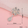 Wholesale Alloy Light Luxury Sixpetal Flower Pattern Electroplated Pendant Mobile Phone Shell Jewelry Accessories