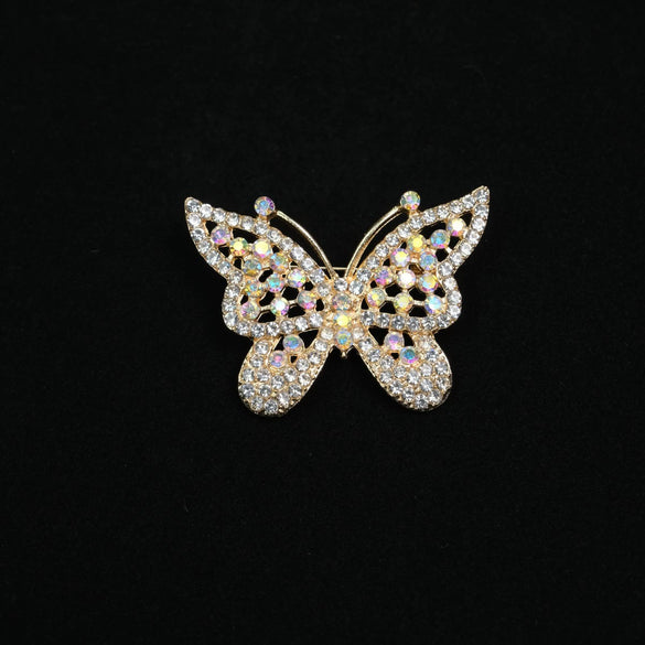 Wholesale Alloy Light Luxury Style Bow Brooch Jewelry With Diamond Encrustment And Electroplating
