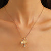 Wholesale Alloy Lightning Cloud Geometric Niche Necklace With Micro Inlaid Zircon Electroplated For Women