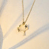 Wholesale Alloy Lightning Cloud Geometric Niche Necklace With Micro Inlaid Zircon Electroplated For Women