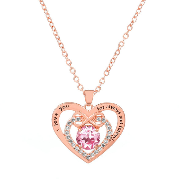 Wholesale Alloy Love Butterfly Women's Necklace With Diamonds Hollow Heart Shaped And Letter Design