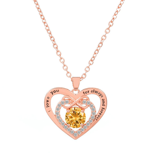 Wholesale Alloy Love Butterfly Women's Necklace With Diamonds Hollow Heart Shaped And Letter Design