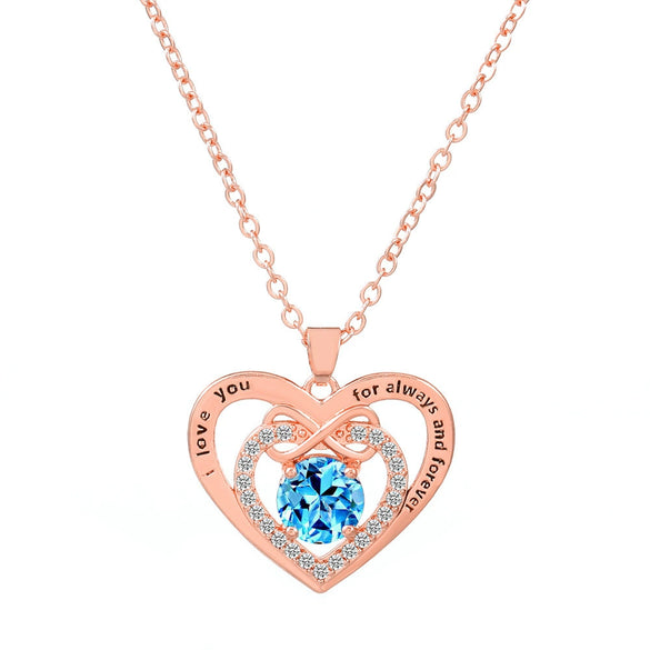 Wholesale Alloy Love Butterfly Women's Necklace With Diamonds Hollow Heart Shaped And Letter Design