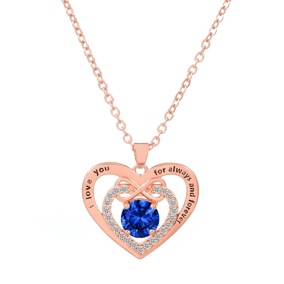 Wholesale Alloy Love Butterfly Women's Necklace With Diamonds Hollow Heart Shaped And Letter Design