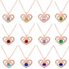 Wholesale Alloy Love Butterfly Women's Necklace With Diamonds Hollow Heart Shaped And Letter Design