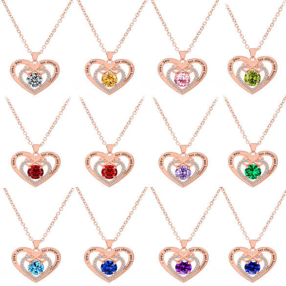 Wholesale Alloy Love Butterfly Women's Necklace With Diamonds Hollow Heart Shaped And Letter Design