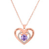 Wholesale Alloy Love Butterfly Women's Necklace With Diamonds Hollow Heart Shaped And Letter Design