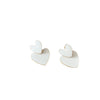 Wholesale Alloy Love Earrings With Double Layer Oil Drop Design And Peach Heart Shape