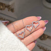 Wholesale Alloy Love Heart Water Drop Bell Pattern Hollow Earrings Necklace Jewelry Suit For Women With Electroplating Treatment
