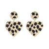Wholesale Alloy Loveshaped Earrings With Inlaid Color Rhinestone And Diamond Design