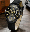 Wholesale Alloy Men's Business Style Round Dial Quartz Belt Watch With Fake Three Eyes And Fanshaped Design