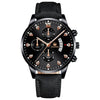 Wholesale Alloy Men's Business Style Round Dial Quartz Belt Watch With Fake Three Eyes And Fanshaped Design