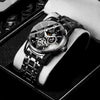 Wholesale Alloy Men's Business Style Round Dial Waterproof Luminous Watch