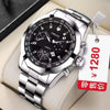 Wholesale Alloy Men's Business Style Round Dial Waterproof Luminous Watch