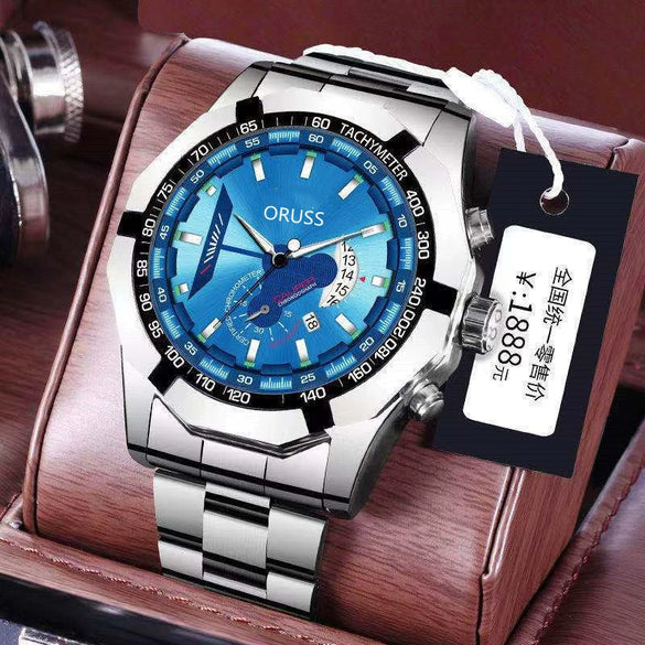 Wholesale Alloy Men's Business Style Round Dial Waterproof Luminous Watch