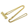 Wholesale Alloy Men's Fashion Cool Diamond Letter Pendant Necklace With Twist Chain