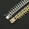 Wholesale Alloy Men's Hip Hop Cuban Chain Bracelet With Geometric Pattern And Electroplating Process