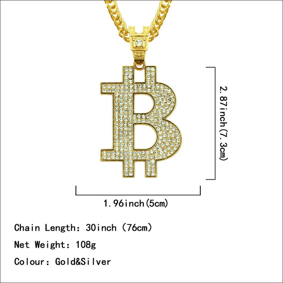 Wholesale Alloy Men's Pendant Necklace With Diamond And Letter Pattern Three Dimensional Fashion Street Dance Style