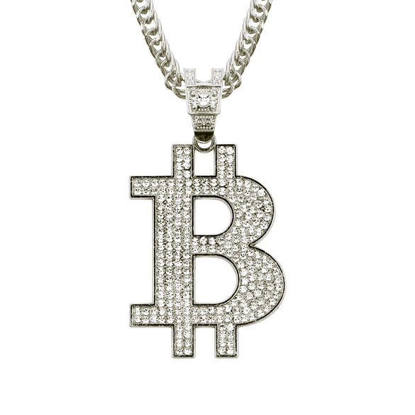 Wholesale Alloy Men's Pendant Necklace With Diamond And Letter Pattern Three Dimensional Fashion Street Dance Style