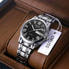 Wholesale Alloy Men's Quartz Watch Fashion Allmatch Waterproof Luminous Double Calendar Round Roman Scale