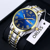 Wholesale Alloy Men's Quartz Watch Fashion Allmatch Waterproof Luminous Double Calendar Round Roman Scale