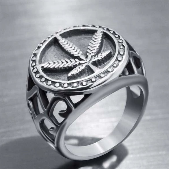 Wholesale Alloy Men's Ring With Geometric Pattern Punk Style Electroplated