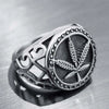 Wholesale Alloy Men's Ring With Geometric Pattern Punk Style Electroplated