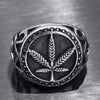 Wholesale Alloy Men's Ring With Geometric Pattern Punk Style Electroplated