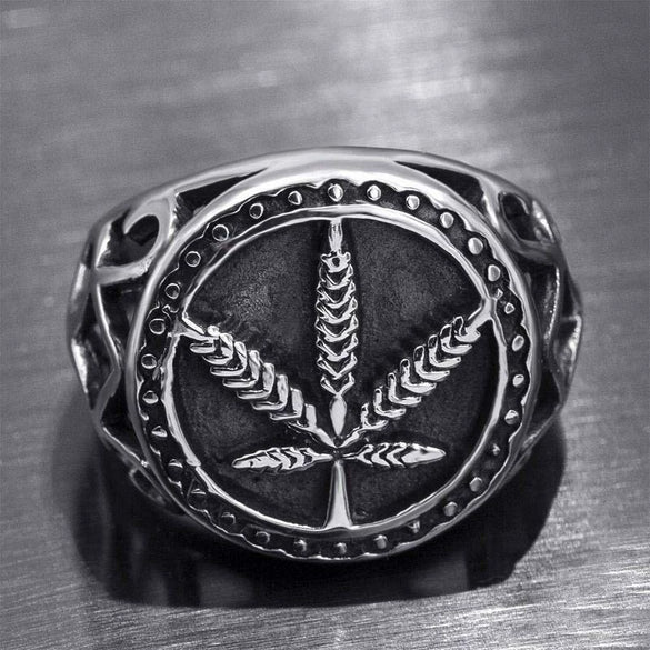 Wholesale Alloy Men's Ring With Geometric Pattern Punk Style Electroplated
