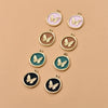 Wholesale Alloy Metal Butterfly Irregular Round Pendant Diy Handmade Jewelry Accessories With Gold Electroplating