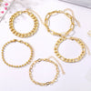 Wholesale Alloy Metal Chain Bracelet Retro Style With Star Pattern Electroplated Unisex