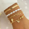 Wholesale Alloy Metal Chain Bracelet Retro Style With Star Pattern Electroplated Unisex