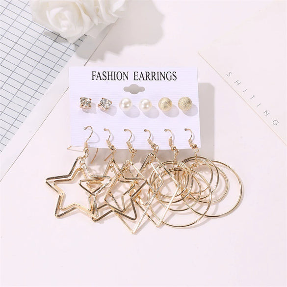 Wholesale Alloy Metal Tassel Earrings For Women With Leopard Print Leaf Cut Out Geometric Design And Electroplating Treatment