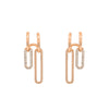 Wholesale Alloy Microinlaid Zircon Geometric Women's Earrings With Electroplating