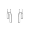 Wholesale Alloy Microinlaid Zircon Geometric Women's Earrings With Electroplating