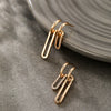 Wholesale Alloy Microinlaid Zircon Geometric Women's Earrings With Electroplating