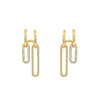 Wholesale Alloy Microinlaid Zircon Geometric Women's Earrings With Electroplating