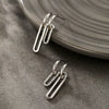 Wholesale Alloy Microinlaid Zircon Geometric Women's Earrings With Electroplating
