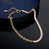 Wholesale Alloy Microinlaid Zircon Necklace Stainless Steel Geometric Electroplating Unisex