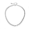 Wholesale Alloy Microinlaid Zircon Necklace Stainless Steel Geometric Electroplating Unisex