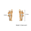 Wholesale Alloy Micropaved Zircon Flower Earrings With Electroplating Elegant And Highend For Women