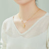 Wholesale Alloy Micropaved Zircon Small Fox Pendant Necklace Plated 24K Gold For Women