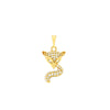 Wholesale Alloy Micropaved Zircon Small Fox Pendant Necklace Plated 24K Gold For Women