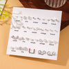 Wholesale Alloy Mini Earrings Multistyle Set With Hollow Love And Snowflake Shapes For Ladies
