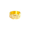 Wholesale Alloy Minimalist Geometric Halfcircle Inlaid Zircon Electroplated Ring