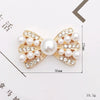 Wholesale Alloy Mobile Phone Shell Jewelry Accessories With Pearl Bow And Electroplating Treatment